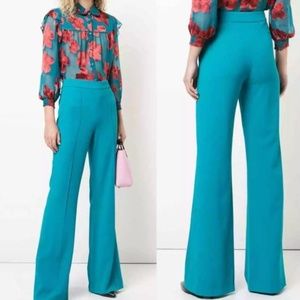 ALICE + OLIVIA Teal Blue JALISA Wide leg pants